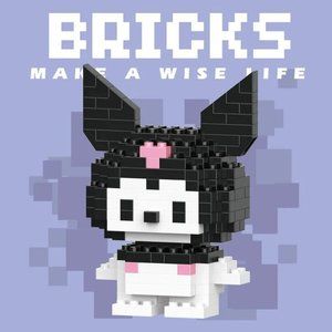 Kuromi model building block puzzle toy micro particle assembly